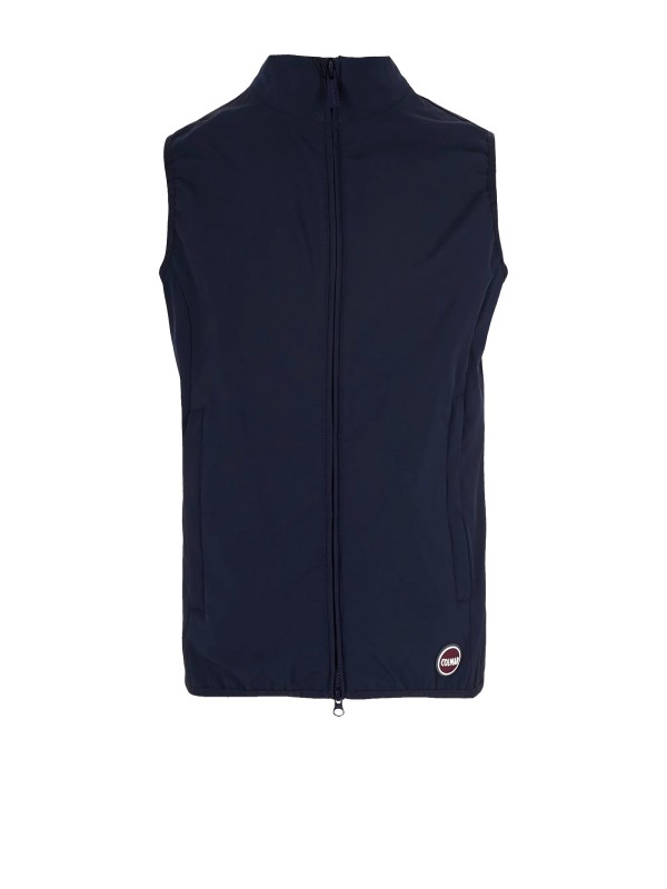 Giacca Ibrida con Cappuccio e Maniche in Maglia Blu Colmar Originals