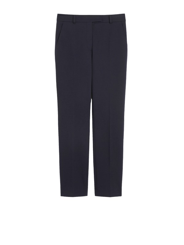 Cannes Navy Gabardine Wool Trousers