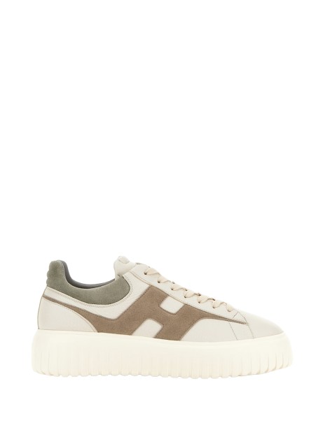Hogan H-Stripes Sneakers in Pelle con Suola Platform