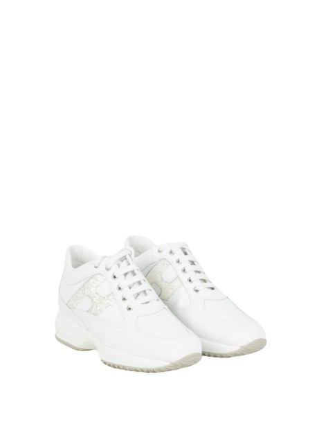 Sneakers Hogan H-STRIPES Bianche e Cipria
