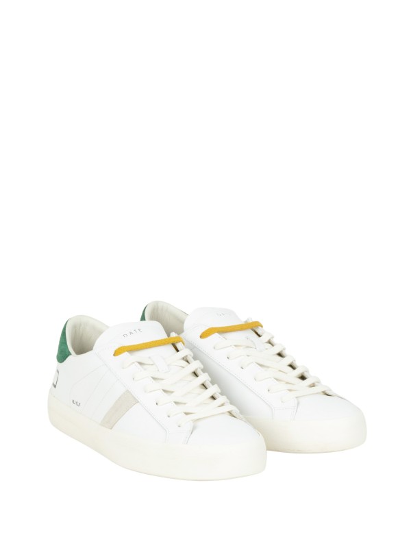 Hill Low Calf White-Green Sneakers