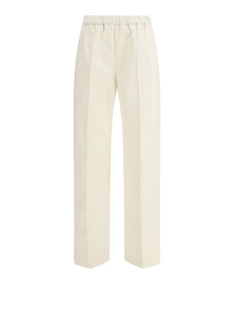 Pantalone Gubbio Jogging in Gabardina di Cotone Burro