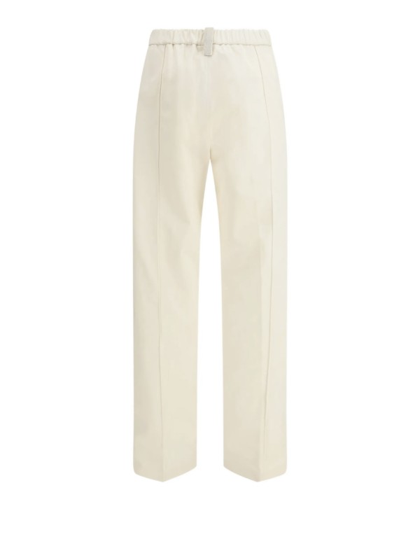 Fabiana Filippi Gubbio Jogging Pants in Butter-Colored Cotton Gabardine