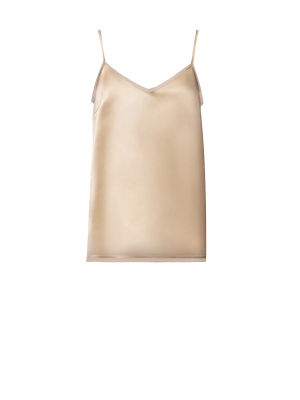 Fabiana Filippi Satin Lingerie Top in Maple