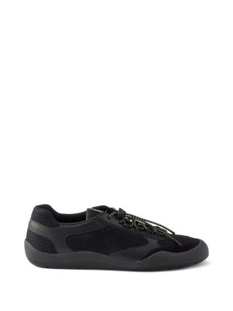 Prada Speedrock Leather and Mesh Fabric Sneakers