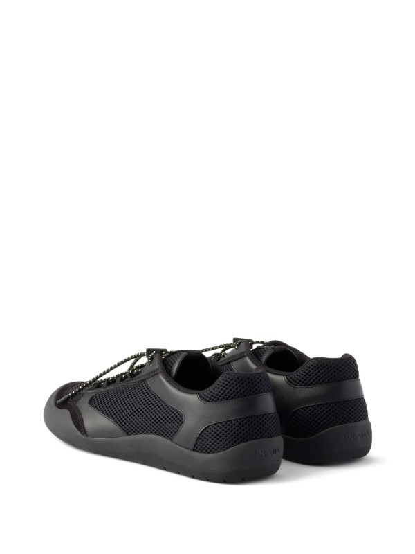 Prada Speedrock Leather and Mesh Fabric Sneakers
