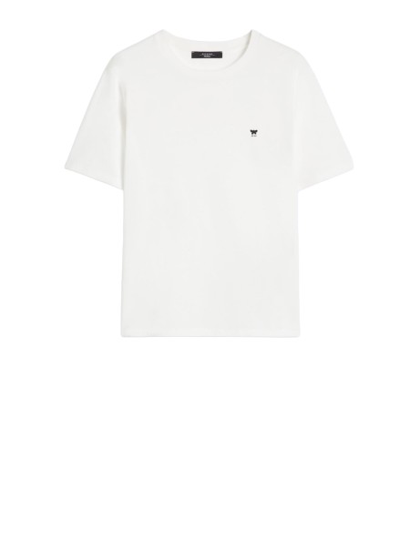 Weekend Max Mara White Cotton T-Shirt with Logo