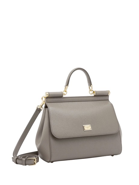 Dolce & Gabbana Sicily Grande Handbag in Grey