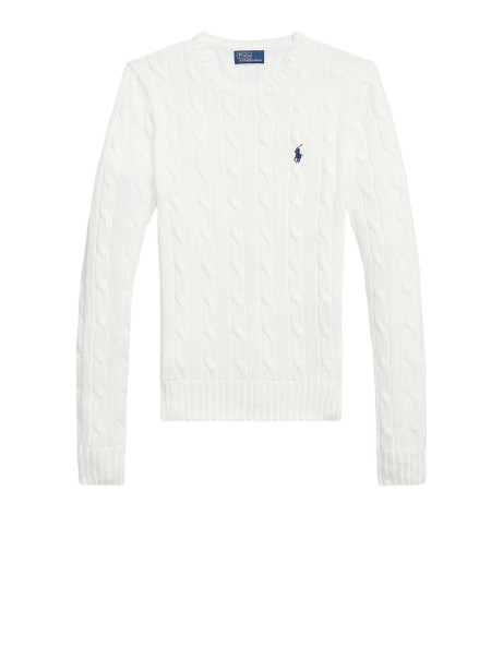 Maglione Polo Ralph Lauren Julianna in Cotone Bianco