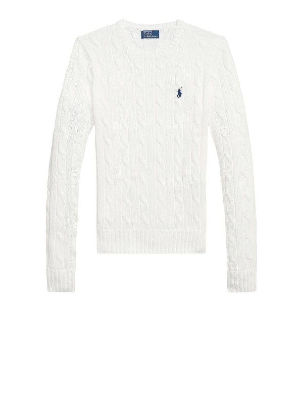 Maglione Polo Ralph Lauren Julianna in Cotone Bianco
