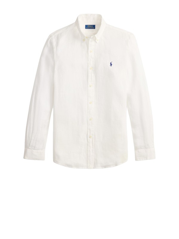 Camicia in Lino Custom Fit Polo Ralph Lauren - Bianco Ceramica