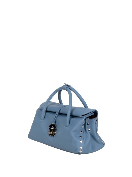Borsa Dotta® Small in Pelle Liscia Blue Zelante 2