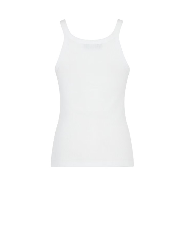 Fendi White Cotton Sleeveless Top