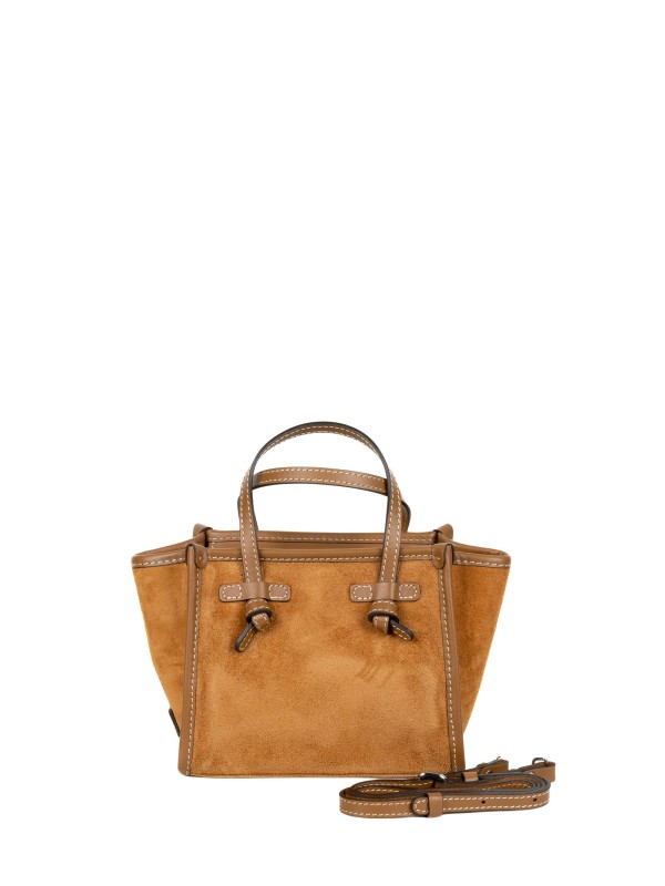 Borsa a Mano Miss Marcella in Pelle Scamosciata Caramel