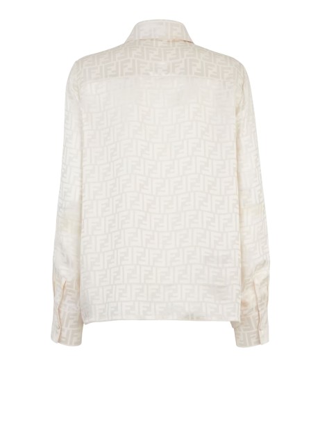 Fendi White Silk FF Shirt 2
