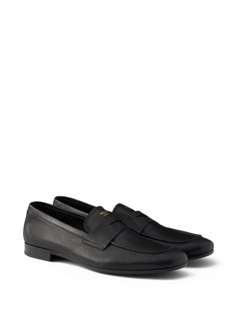 Prada Black Leather Loafers