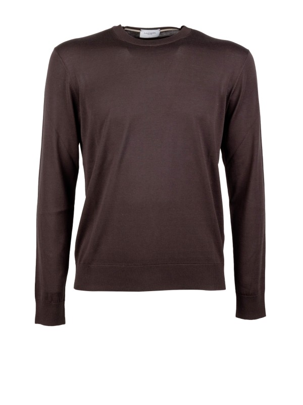 Paolo Pecora Brown Crew Neck Sweater