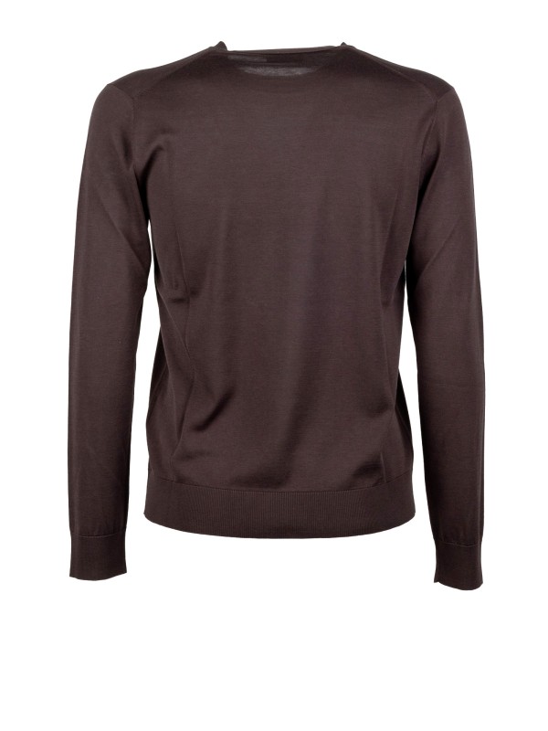 Paolo Pecora Brown Crew Neck Sweater