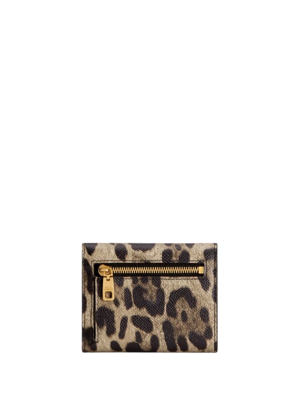 Dolce & Gabbana Leopard-Print Crespo Zip-Around Wallet