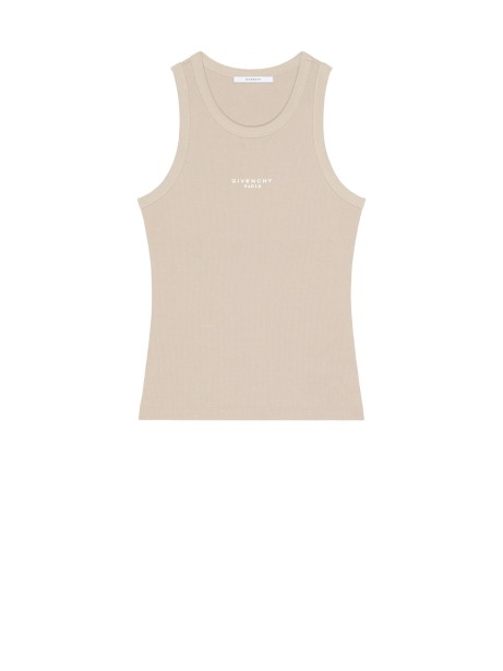 Canotta Slim Fit in Cotone con Stampa GIVENCHY Paris