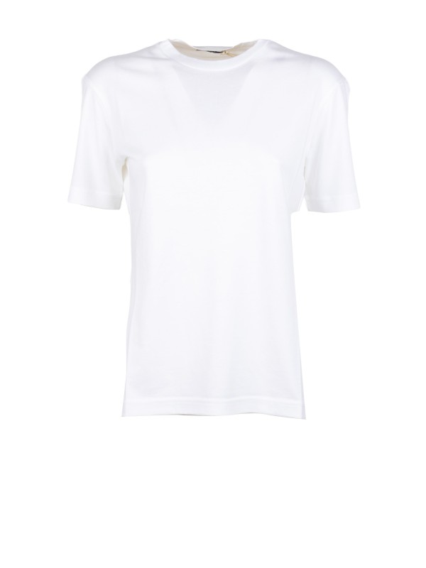 Circolo 1901 Women's White Cotton Crew Neck T-Shirt