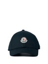 Cappello da Baseball Moncler in Gabardine Blu