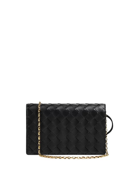 Pochette Andiamo con Catena in Pelle Nera - Bottega Veneta