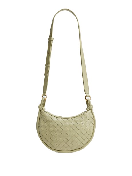 Bottega Veneta Green Leather Shoulder Bag