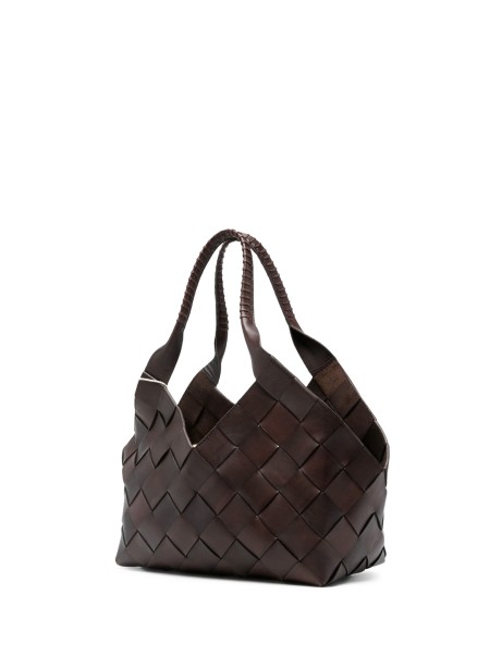 Borsa Castello in pelle marrone scuro - Dragon Diffusion