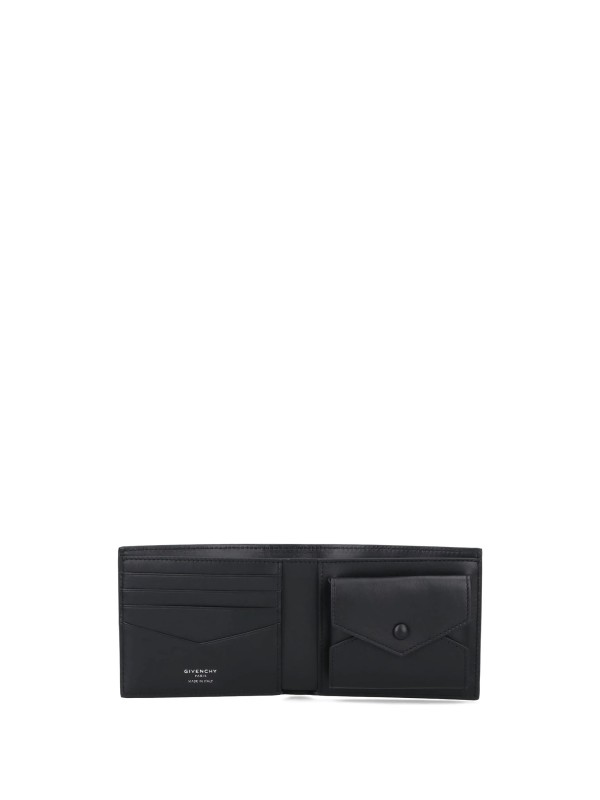 Portafoglio in pelle nera Givenchy