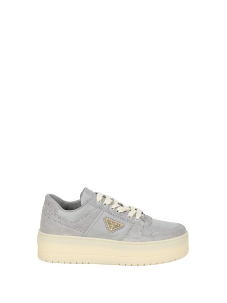 Prada Downtown Bold Re-Nylon and Suede Sneakers