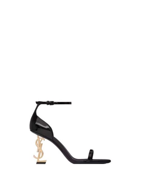 Sandali OPYUM in Vernice con Tacco Nero - Saint Laurent