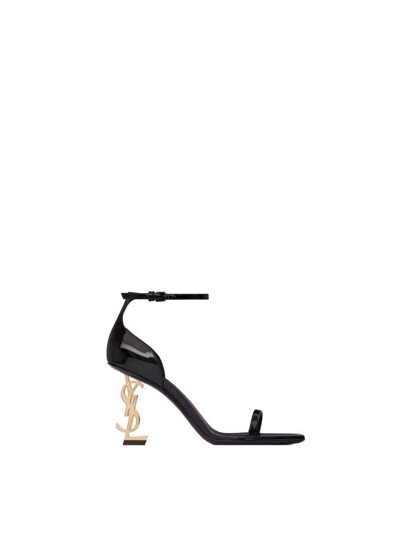 Sandali OPYUM in Vernice con Tacco Nero - Saint Laurent