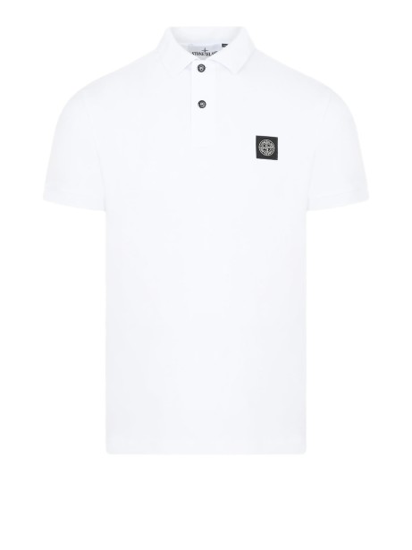 Stone Island Slim Fit Compass Logo Long Sleeve Polo