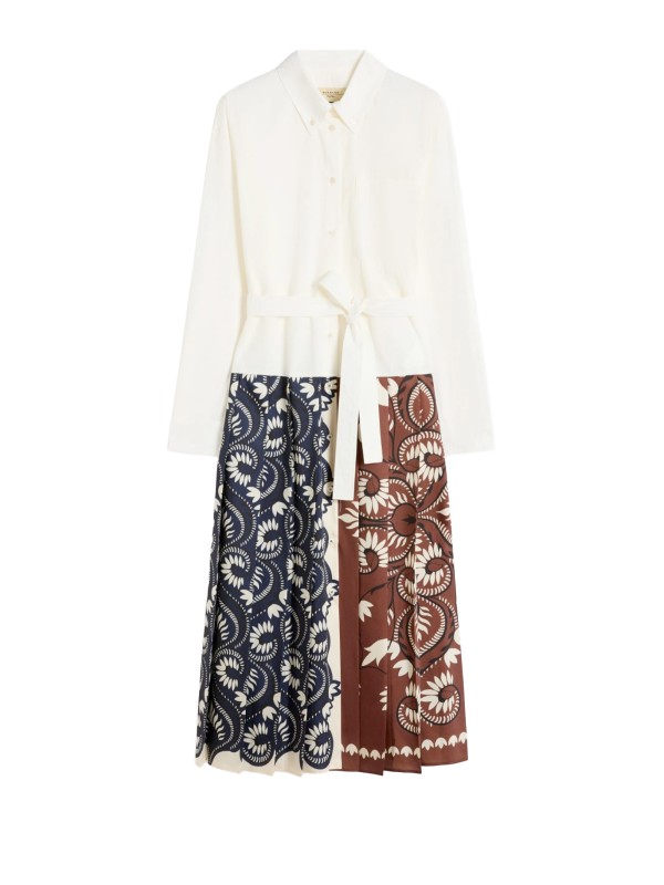 Abito chemisier WKDondina in cotone e twill stampato - Bianco