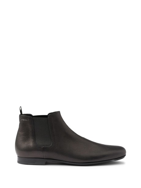 Prada Black Leather Chelsea Boots