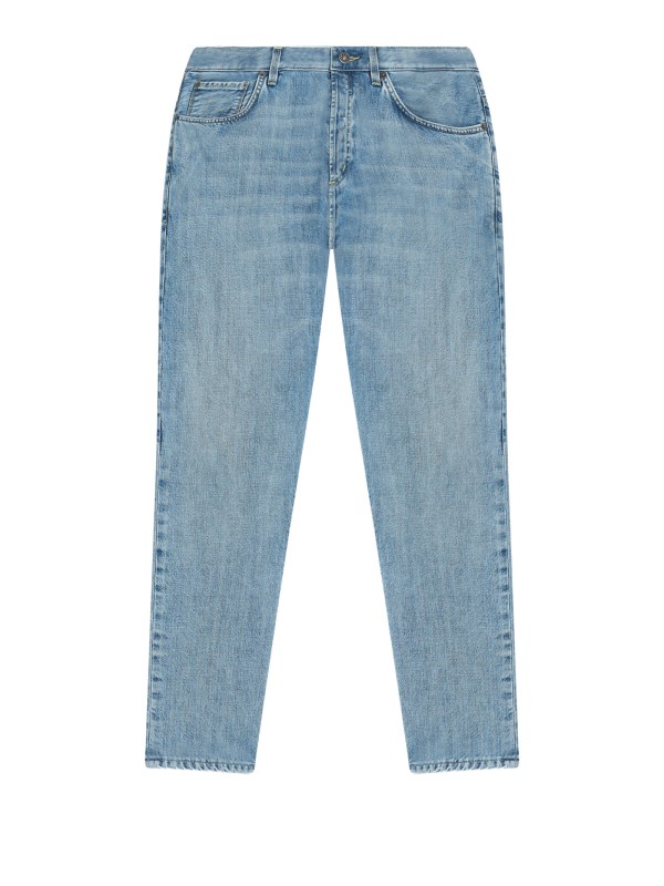 Jeans Dritti Dondup Uomo - Denim Stretch di Alta Qualità