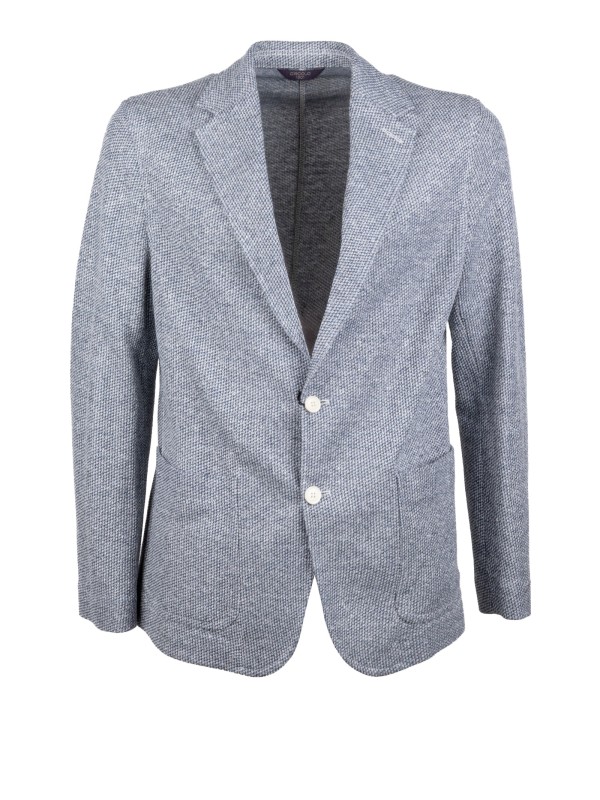 Circolo 1901 Dark Grey Melange Wool-Cashmere Blazer