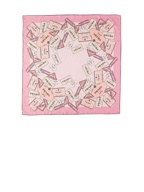 Prada Printed Silk Twill Scarf 55x55