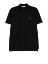 Givenchy Black Cotton Polo Shirt with Chest Logo Patch
