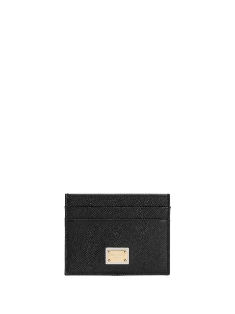 Porta carte di credito in vitello nero - Dolce&Gabbana