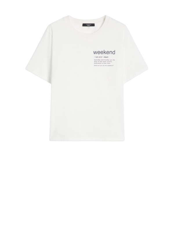 T-shirt WKDtenue in Cotone con Stampa Grafica di Weekend Max Mara