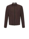 Herno Men's Dark Brown Suede Effect Jacket