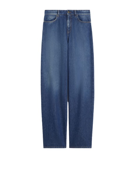 Pantaloni in Denim a Gamba Larga Max Mara