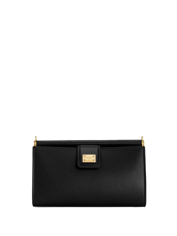 Dolce & Gabbana Black Plongé Calfskin Phone Bag