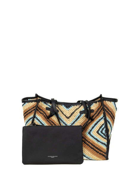 Borsa Shopper Marcella in Rafia Nera di Gianni Chiarini