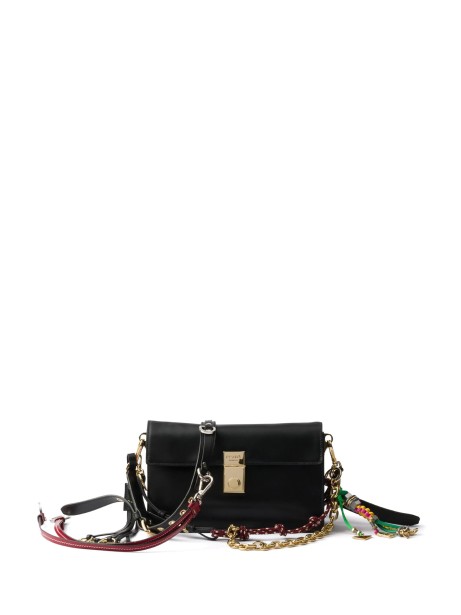 Prada Soft Sound Small Leather Shoulder Bag with Charms