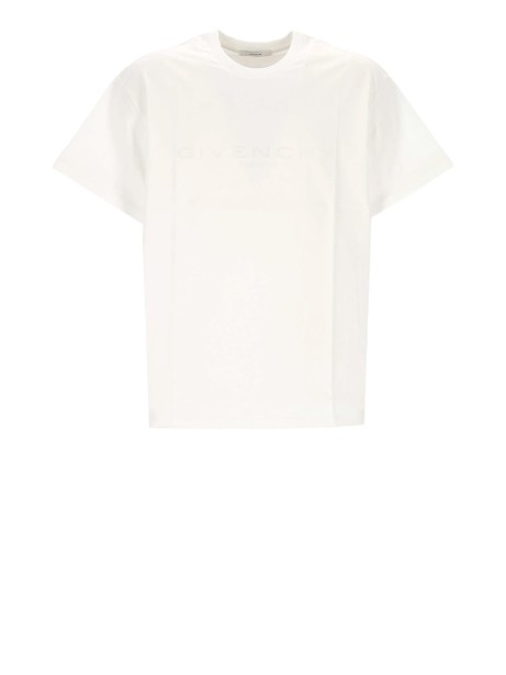 T-shirt in cotone con ricamo GIVENCHY Paris