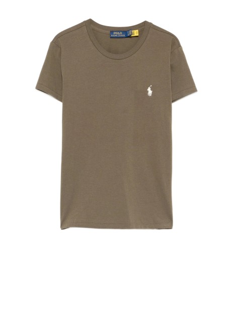 T-shirt Polo Ralph Lauren cotone marrone con logo ricamato