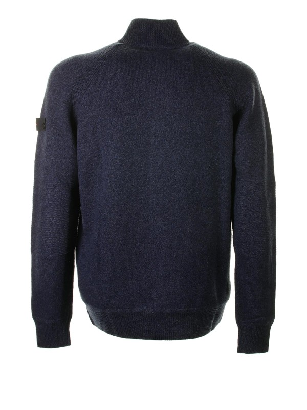 Maglia blu navy con zip